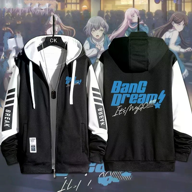 BanG Dream Its MyGO 3D พิมพ์ Zip Up ผู้หญิง/ผู้ชาย Hoodies เสื้อคอสเพลย์ซิป Hoodie &--&&**-