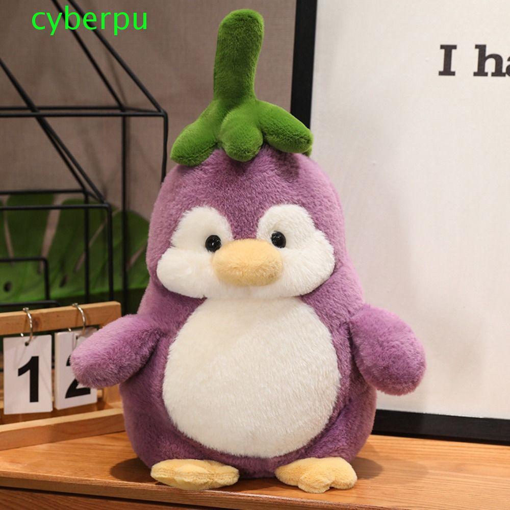 CYBERPULSE Penguin Doll Plush Toy, PP Cotton Soft Eggplant Penguin ตุ๊กตาของเล่น,ตุ๊กตาหมอน Fluffy ก