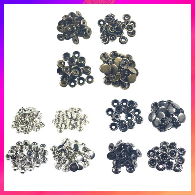 [Predolo2] Snap Fastener Kit,Metal Snaps Buttons Clothes Snaps for Clothing, Leather, Jacket, , กระเ