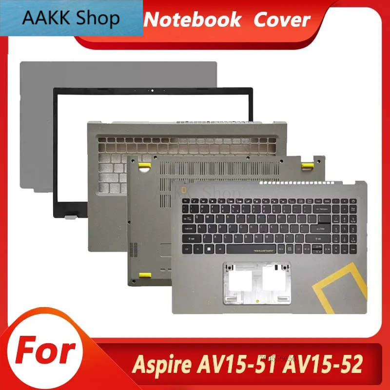 ใหม่สําหรับ Aspire AV15-51 AV15-52 AV15-53ZJ AV15-78SB แล็ปท็อปหน้าจอ LCD ปกหลังกรอบด้านหน้า Bezel P