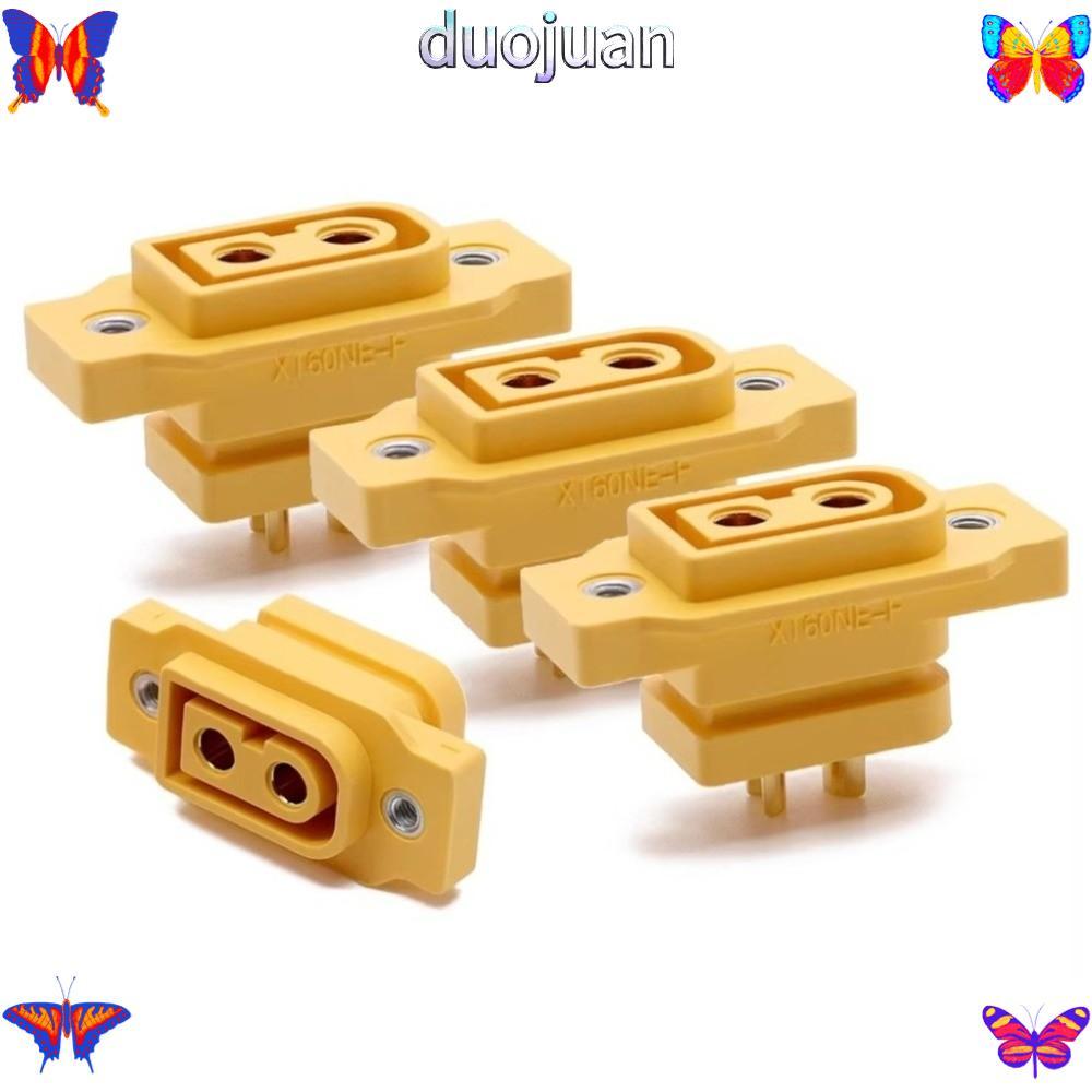 DUOJUAN 5 ชิ้น XT60NE-F ปลั๊ก, 3.5 มม./4 มม.DC500V XT90NE-F Connector, สีดําสีเหลืองทองแบตเตอรี่เชื่