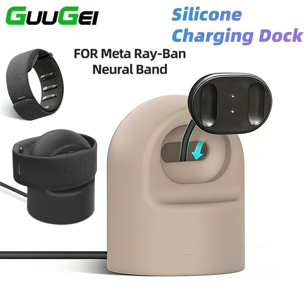 Guugei สําหรับ Meta RayBan Display สายรัดข้อมือแท่นชาร์จฐานซิลิโคนแท่นชาร์จ