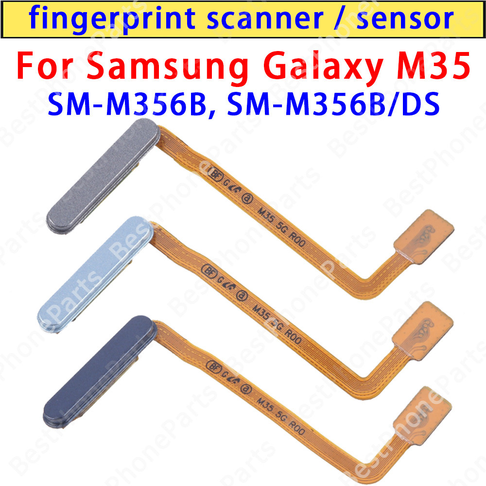 คุณภาพสูงเซ็นเซอร์ลายนิ้วมือปุ่ม Flex สําหรับ Samsung Galaxy M35 SM-M356B SM-M356B/DS อะไหล่ซ่อม