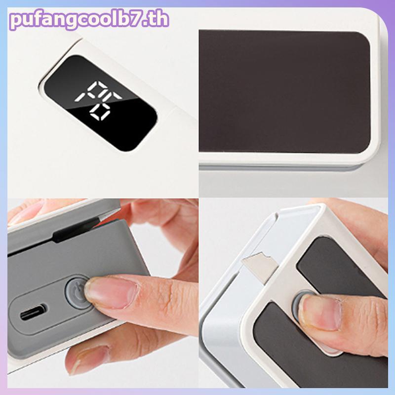 PUCOOL เครื่องซีลถุงพลาสติกขนาดเล็ก 2 In1 ปากถุงความร้อนแบบพกพา หน้าจอแสดงผล 6 หลัก พกพาสะดวก