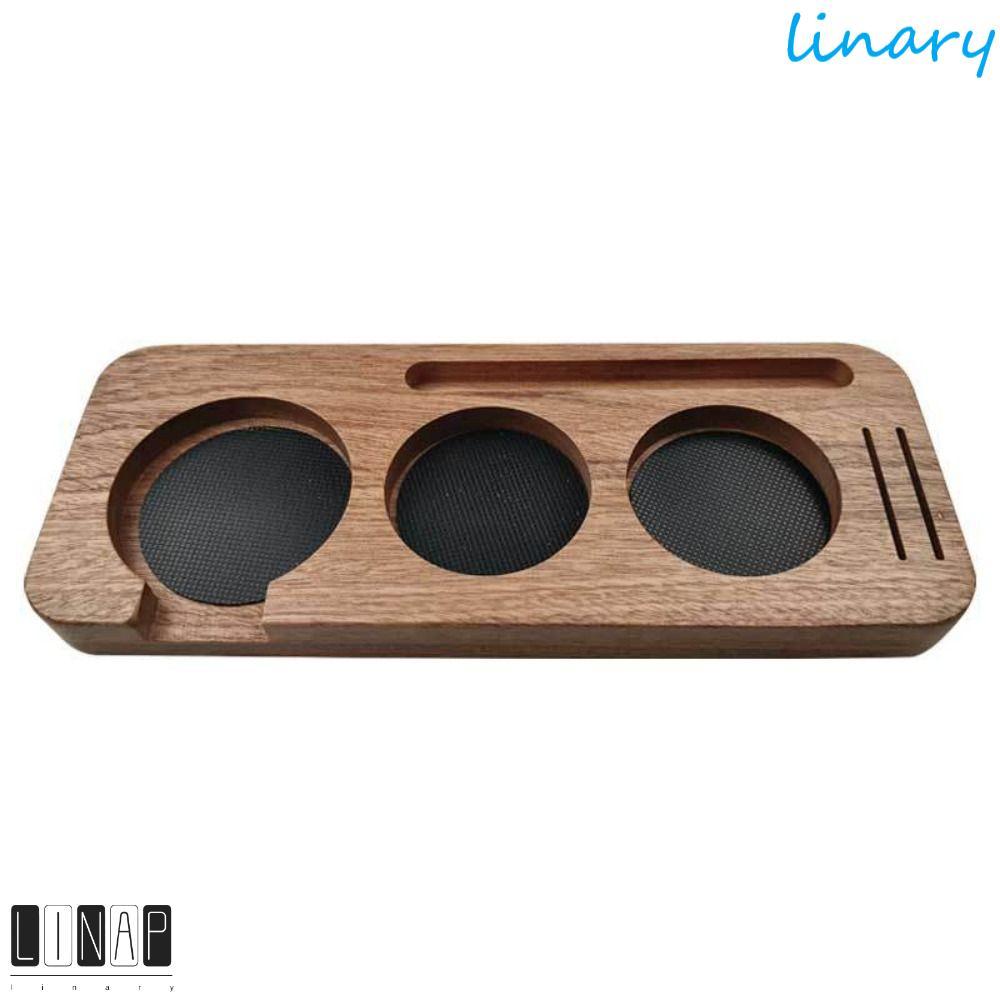 CULINARYHV สถานีจับกาแฟ,ไม้ 51/58 มม.Tamping Station Holder,มัลติฟังก์ชั่น 3 Slot Anti-Slip Base ทนท