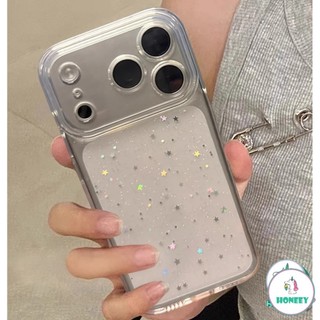 หรูหราBling Star Sequins Glitterเคสโทรศัพท์สําหรับiPhone 17 16 15 14 13 12 11 Pro Max 16 15 PlusผงใสSparkleฝาครอบ