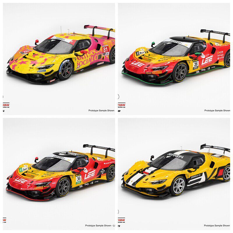 BBR 1: 18 Ferrari Ferrari 296 GT3 EVO โมเดลรถนําเสนอ