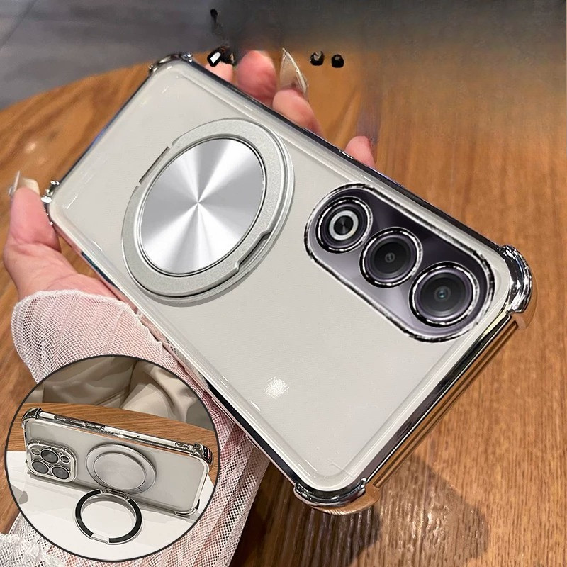 สําหรับเคส VIVO V70 FE 360° หมุนวงเล็บเคสโทรศัพท์สําหรับ VIVO V70 FE V 70 ชุบซิลิโคนอ่อนนุ่มโปร่งใสกันกระแทก