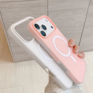 Candy Color Magnetic Silicone เคส for iPhone 13 16 11 17 Pro Max 15 14 12 Air 17promax 16promax เคสโทรศัพท์มือถือ