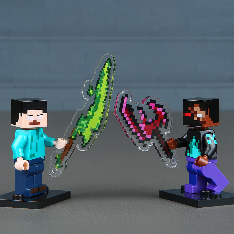 เลโก้ minecraft minecraft 2025 Annoying Villager Calamity Red Axe HIM God of War Blade Minecraft สิน