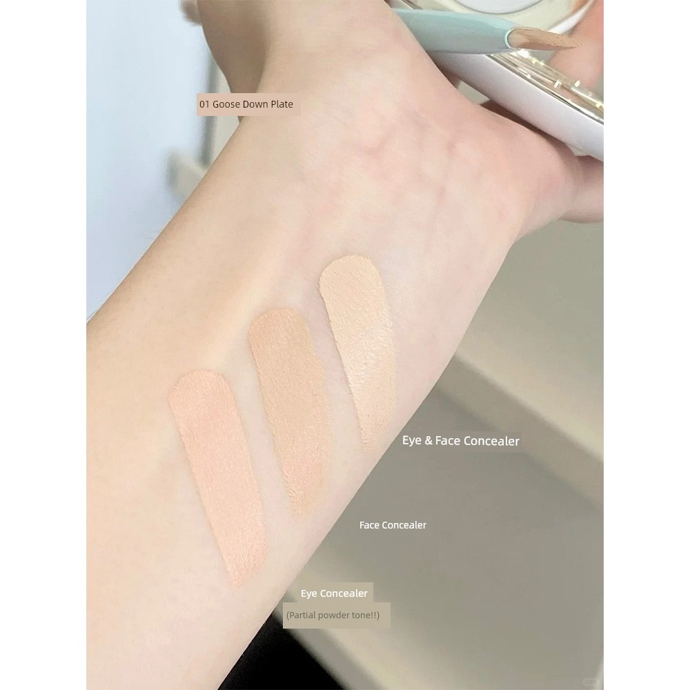 คอนซีลเลอร์ corrector TIMAGE Caitang Run หยกไร้ที่ติ Tricolor คอนซีลเลอร์ Moisturizing บริการธรรมชาต