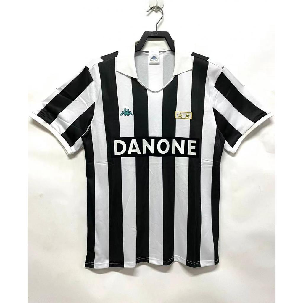 S-XXL 1992-94 Juventus Home Retro Football เสื้อยืดลําลอง