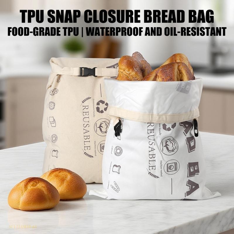 Large Capacity Cotton Bees Wax Bread Bag  Storage Solution For Sourdough Use