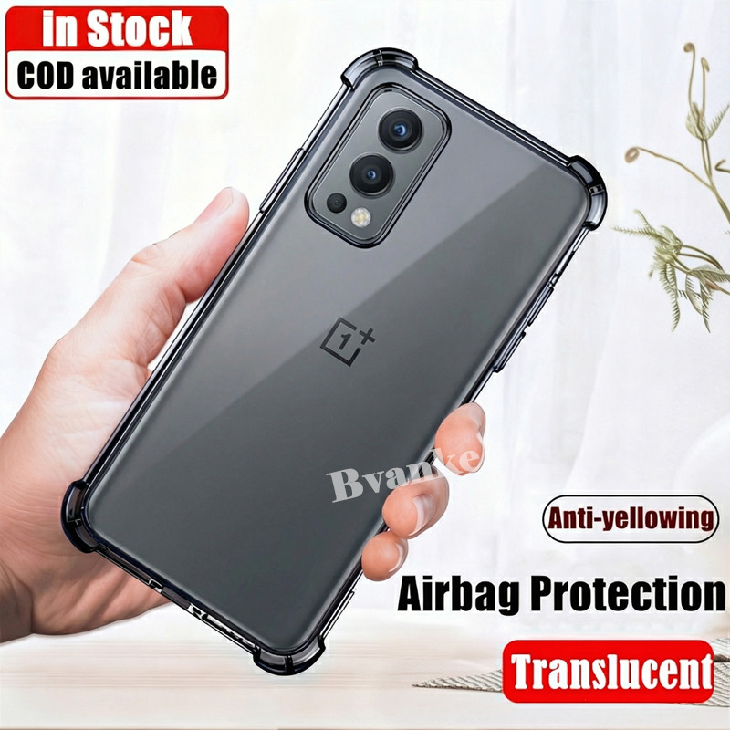 สําหรับ OnePlus Nord 2 5G DN2101 DN2103 Slim โปร่งแสงซิลิโคนนุ่ม Jelly กรณีสี่มุมเสริมฝาครอบโปร่งใส