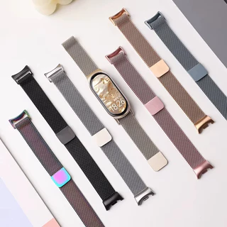 สายลูป Milanese + กรณี TPU for Xiaomi Mi Band 10 9 8 NFC ป้องกันหน้าจออ่อน สายพานสแตนเลส for Miband 10 9 8
