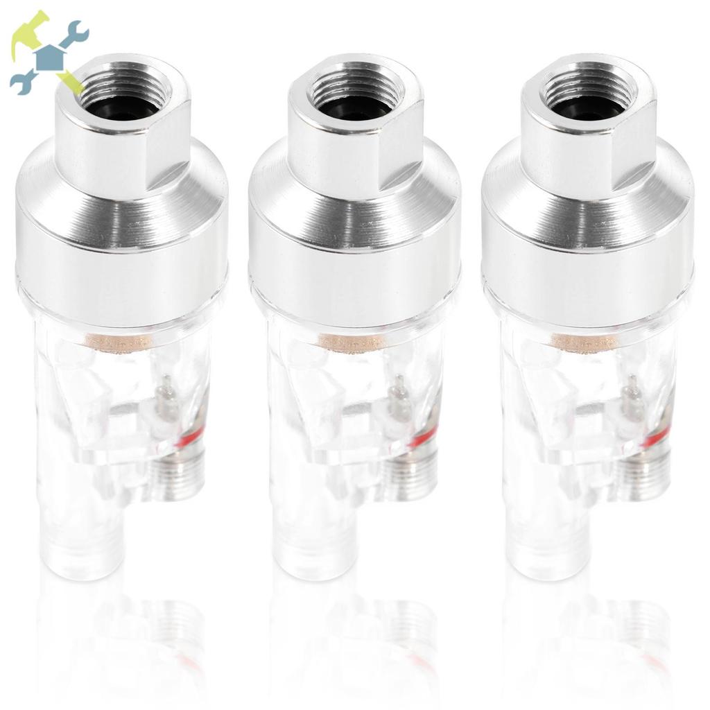 3 ชิ้น Airbrush Water Separator Airbrush Air Filter 1/8 นิ้วสําหรับ Iwata สําหรับ Devilbiss สําหรับ 