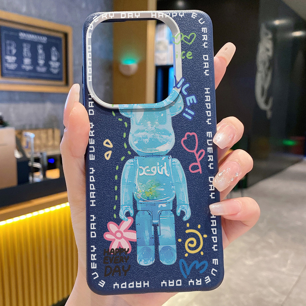 เข้ากันได้กับ Infinix Hot 60i 50i 40i 40 Pro 30i Play สมาร์ท 10 9 8 ตลกน่ารักหมีกรณี Anti Drop Cover