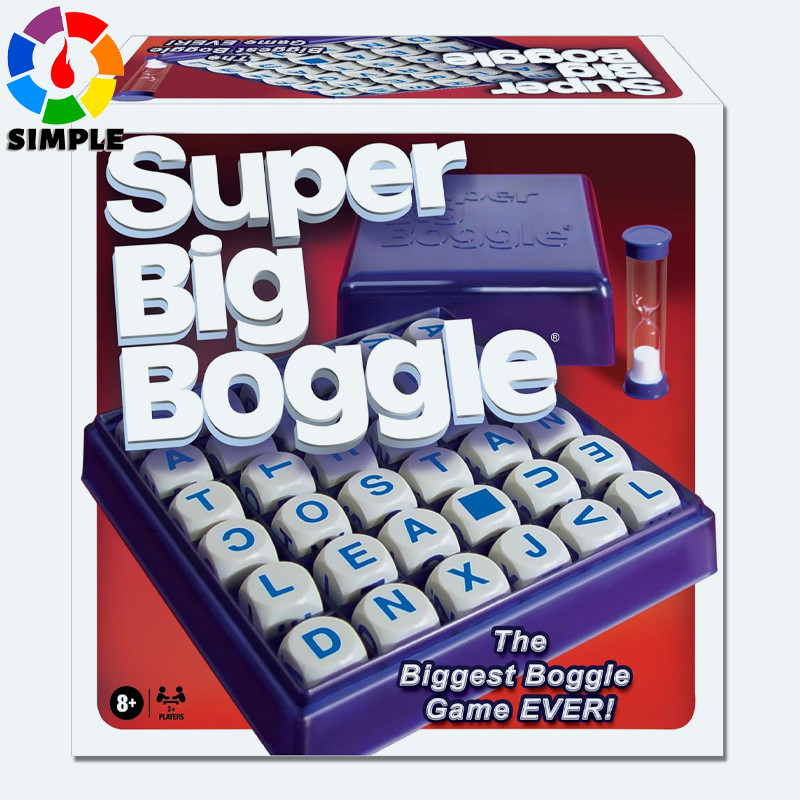 Winning Moves Super Big Boggle with 6x6 Grid and 36 Letter Cubes Games for 2 or More Players, Ages 8