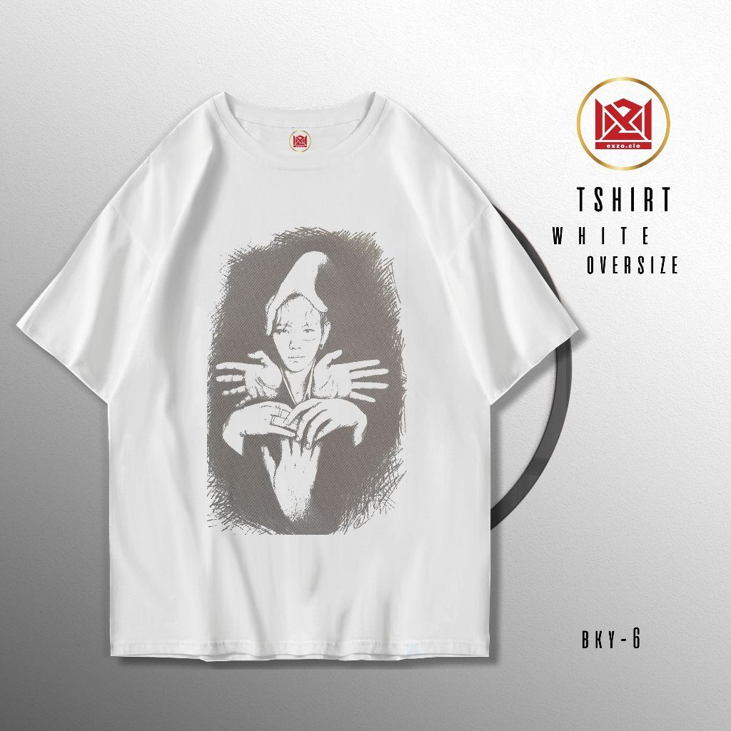 เสื้อยืด EXZO BAEKHYUN WHITE OVERSIZE cotton Combin24s
