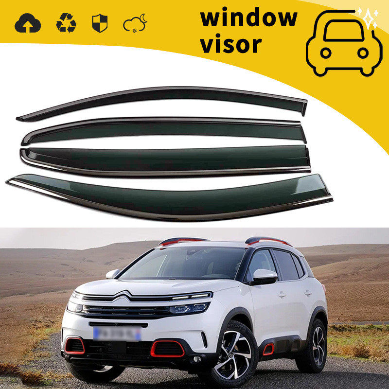 เหมาะสําหรับ 10-18 Citroen C5 วัน Yi C5 ประตู Rain Block หน้าต่าง Rain Eyebrow Rain Baffle ดัดแปลงตก