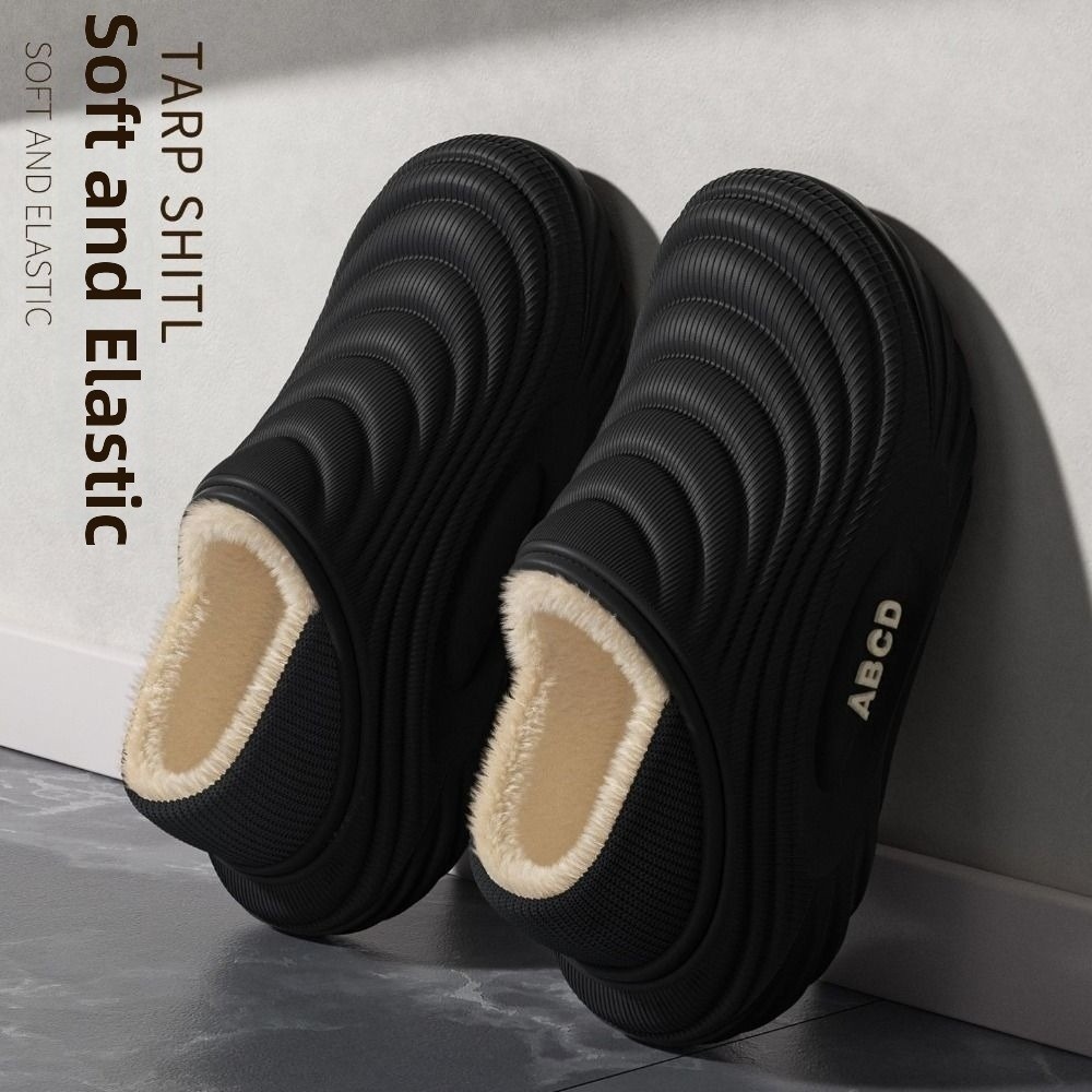 รองเท้าแตะผ้าฝ้ายพื้นหนามาพร้อม EVA กันหนาวสำหรับผู้หญิง ใส่ง่ายและปลอดภัยในทุกสภาพอากาศ - รูปที่ 6