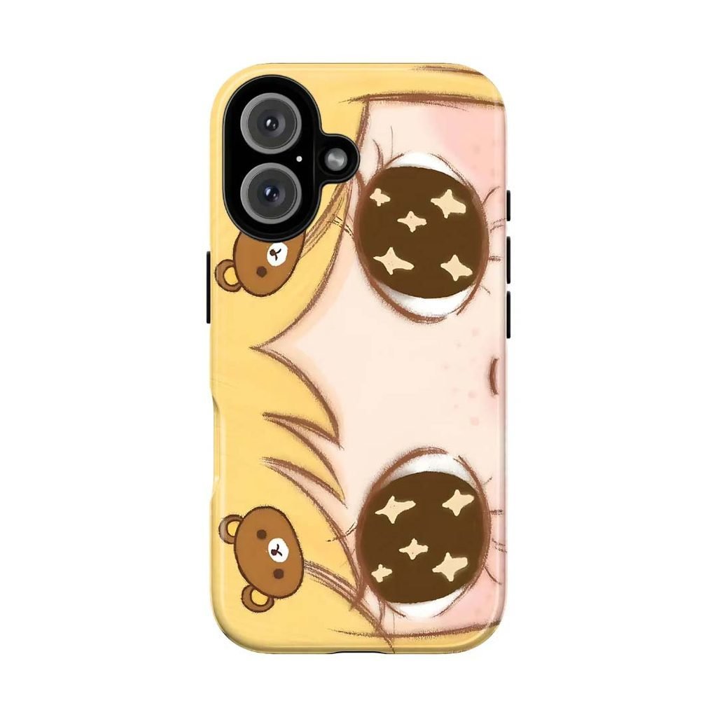 เคสโทรศัพท์ เหมาะสําหรับ iPhone อะนิเมะผมสีเหลือง Big Eyes สาวเคสโทรศัพท์เหมาะสําหรับ iPhone17ProMax