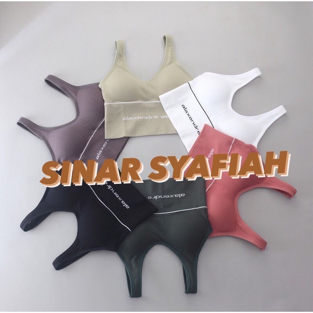 SEAMLESS U-NECK SPORT BRA WITH PLAIN COLOR STRAP สําหรับผู้หญิง PLAIN SPORT BRA