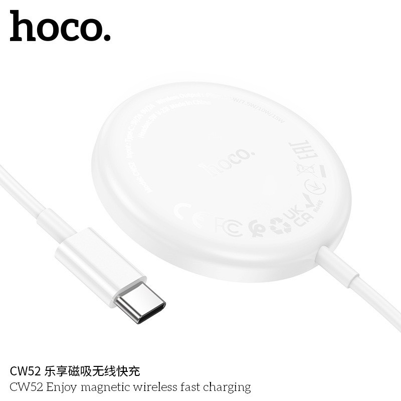 HOCO CW52 แท่นชาร์จไร้สาย ระบบแม่เหล็ก Qi 2in1 จ่ายไฟ 15W สำหรับ สมาร์ทโฟน หูฟังไร้สาย รองรับ iOS แท่นชาร์จหูฟัง - รูปที่ 7