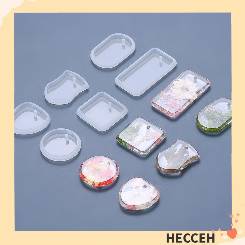HECCEH จี้แม่พิมพ์เรซิ่น DIY Craft Heart Epoxy Handmade สร้อยคอพวงกุญแจ