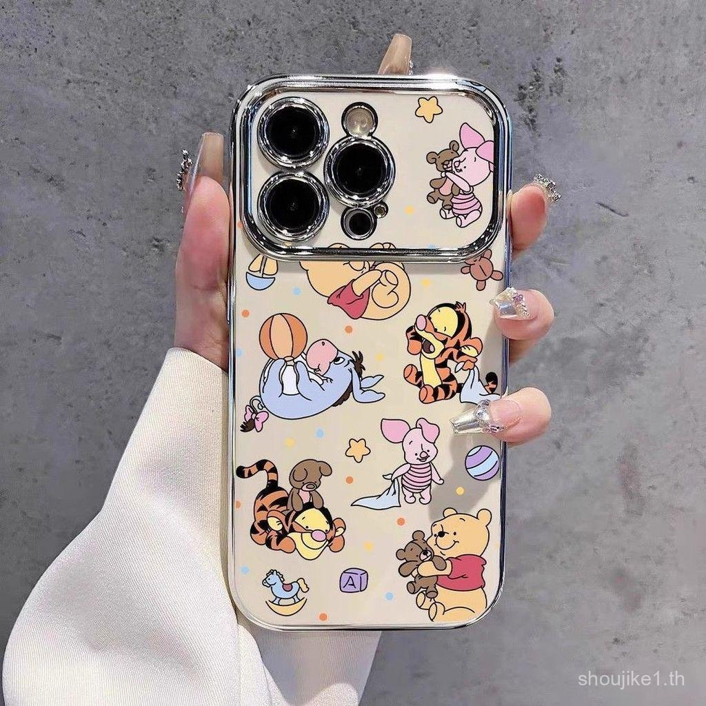 เคสโทรศัพท์ลายหมีพูห์ เหมาะสําหรับ iPhone รุ่น 11, 15, 13, 16, 12, 14, 17, 16 Pro, 17 Pro, 12 Pro Ma