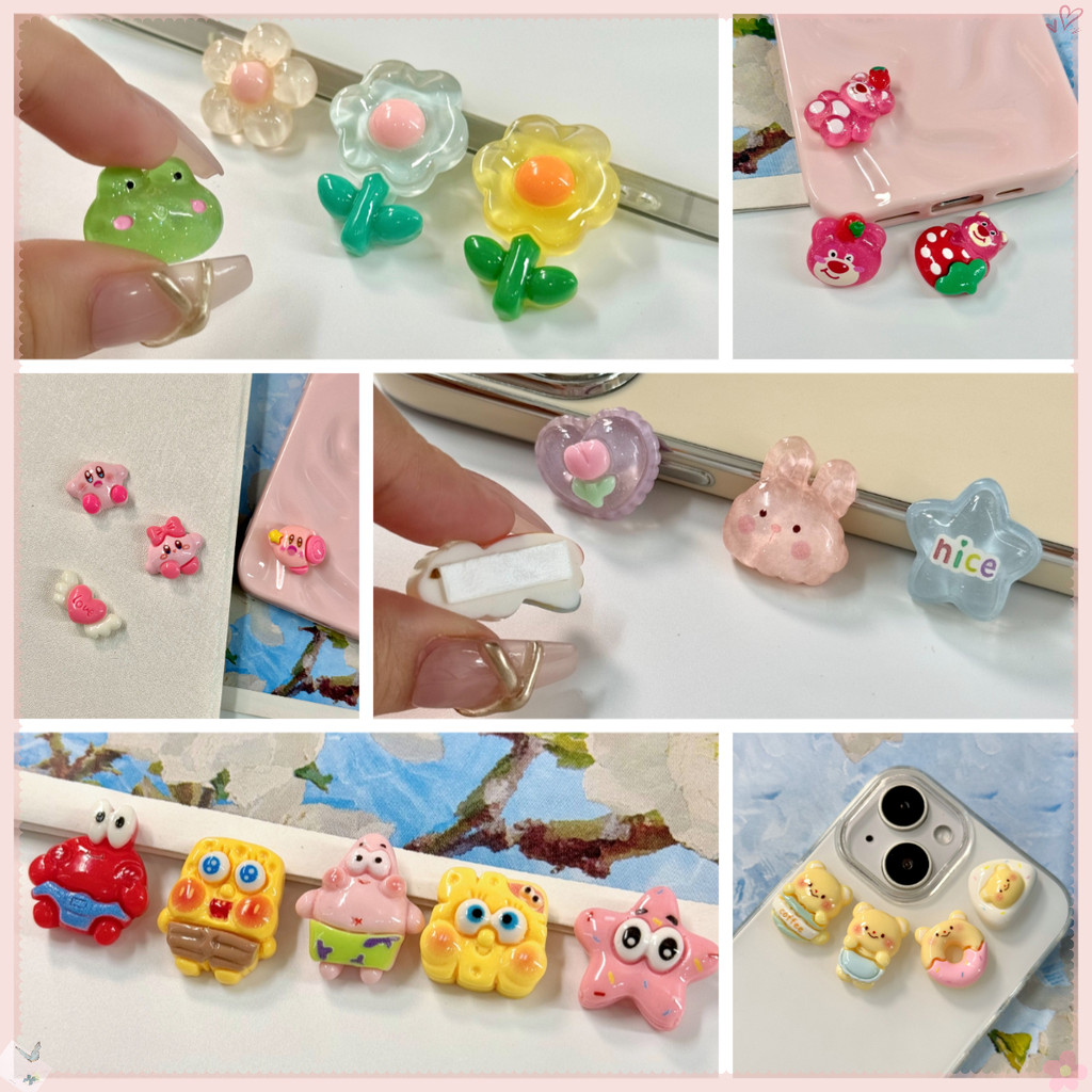 สติ๊กเกอร์ ตัวการ์ตูน แมวหมีหมา ดาว ดอกไม้ สีสันสดใส ตกแต่งมือถือเครื่องต่างๆ สติ๊กเกอร์ ที่ติดโทรศัพท์ น่ารัก สต๊อกไทย