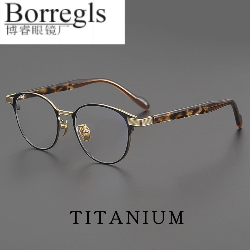 Yamamoto สไตล์เดียวกัน Yoji ญี่ปุ่น Hand-Made Big Face กรอบแว่นตา Designer สไตล์แผ่นวัดกรอบไทเทเนียม