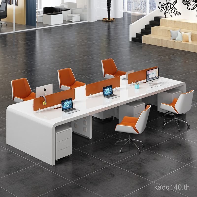 รวมโต๊ะเก้าอี้โต๊ะ 4 พนักงานโมเดิร์นพนักงาน 6 โต๊ะคอมพิวเตอร์/ผู้ถือบัตร Workman Simple Paint V1T6