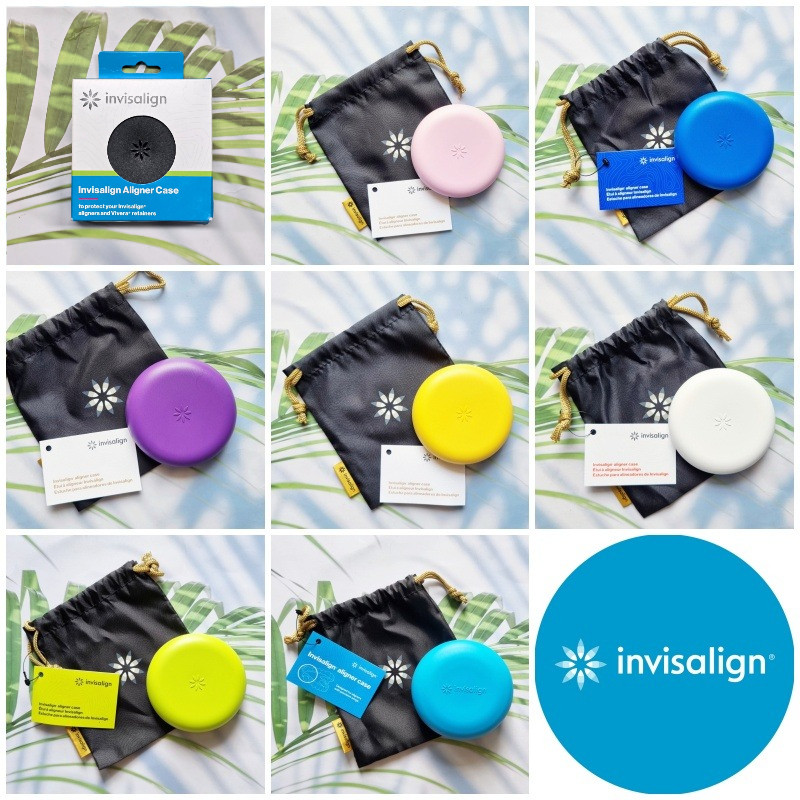 (Invisalign®) Aligner and Retainer Case กล่องใส่อุปกรณ์จัดฟัน และรีเทนเนอร์ ขนาดกระทัดรัด ฝาปิดแม่เหล็ก