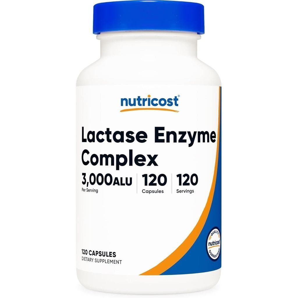 Nutricot Lactase Enzyme Complex 3,000 FCC ALU, 120 แคปซูล มังสวิรัติ ไม่มีGMΟและกลูเตν