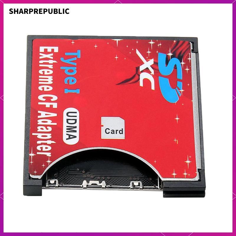 [Sharprepublic] Single Flash SD MMC Standard CF Type CF Card Adapter สูงสําหรับกล้อง (อะแดปเตอร์ SD-
