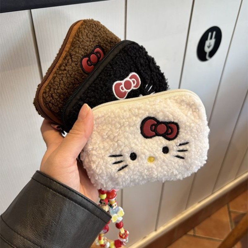 กระเป๋าใส่เหรียญ Kitty Lamb ขนสัตว์เย็บปักถักร้อย CCD Storage กระเป๋าเครื่องสําอางมูลค่าสูงป้าผ้าเช็ดตัวสไตล์ใหม่น่ารัก ราคา ถูกที่สุด ดีลบีเคเค แกลเลอรีภาพที่ 2