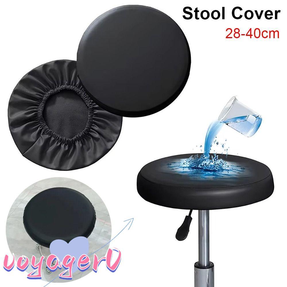 VOYAGER 1 ชิ้นเก้าอี้ที่นั่ง,พร้อมวงยืดหยุ่น Slipcover รอบเก้าอี้,ทนทาน PU หนังรวมทุกอย่างกันน้ําสตู