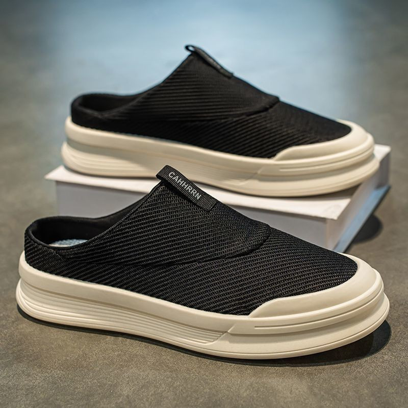 Breathable Heelless Half Slippers Mens All-Match Casual Lazy Shoes