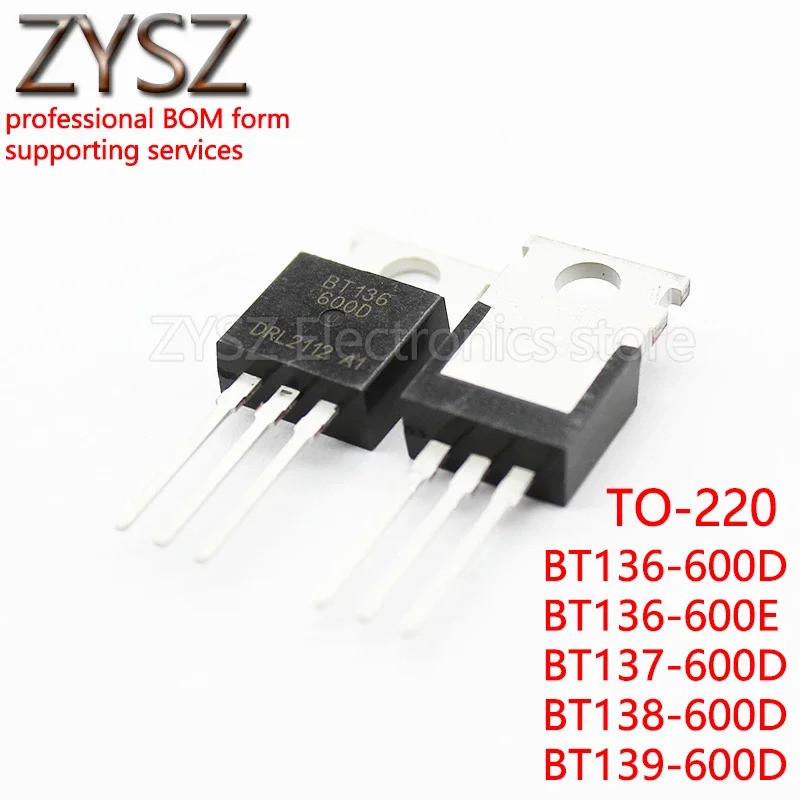 5PCS BT136 600D BT136-600 BT137-600D BT138-600D BT139-600D BT136-600E BT136-600D TO-220 Field Effect