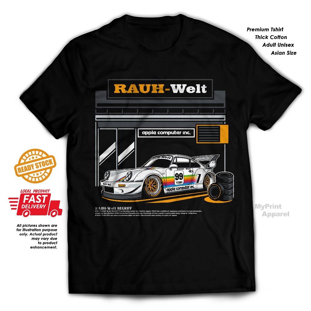 2026 COD เสื้อยืดผ้าฝ้าย Porsche 964 RWB COD D0DF