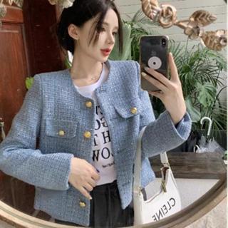 เสื้อโค้ทเบสเบลเซอร์ผู้หญิง ชุดทำงานฝรั่งเศสย้อนยุค แขนยาว พ…