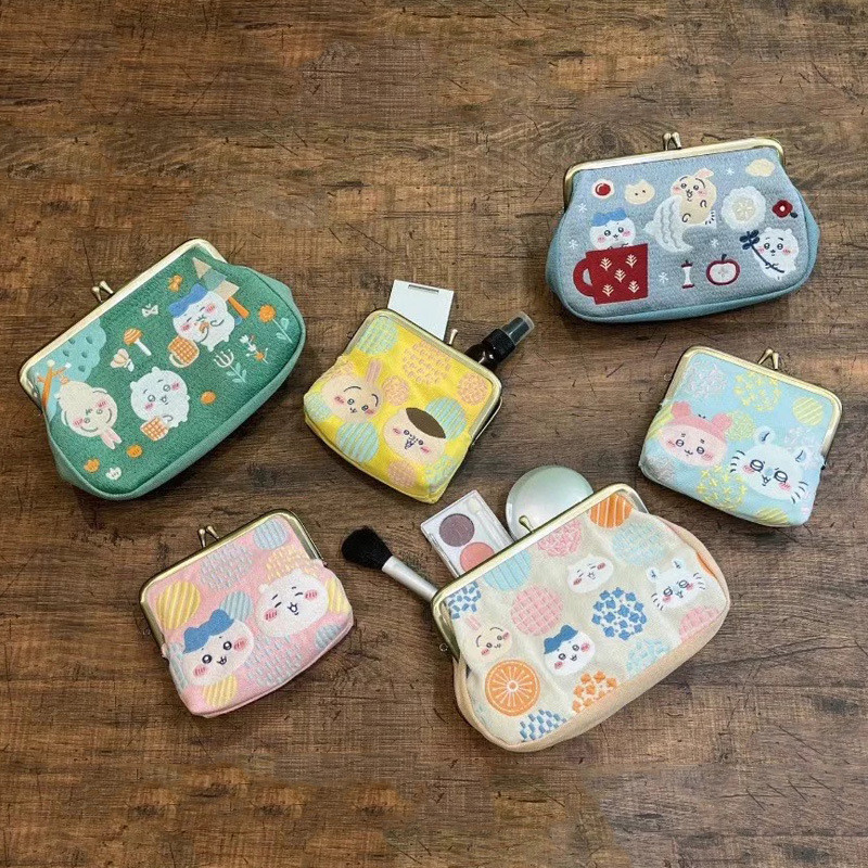 พร้อมสต็อก Japan chikawa chikawa Gold Bag การ์ตูนน่ารักปักกระเป๋าเครื่องสําอาง Uzachi Storage Bag