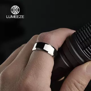 LUMEZE 4 มม./8 มม.Charm เครื่องประดับแหวนสําหรับผู้ชายผู้หญิงสแตนเลสสีดําแหวนงานแต่งงานหมั้น Band คุณภาพ Matte ชายเครื่องประดับ A37 #