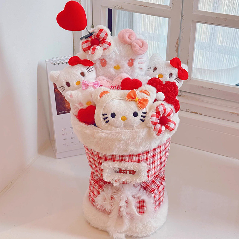 ตุ๊กตาช่อดอกไม้ Sanrio น่ารัก Hello Kitty ตุ๊กตาช่อดอกไม้ซานริโอ้ ช่อดอกไม้ ของขวัญปีใหม่ วาเลนไทน์ รับปริญญา - รูปที่ 7