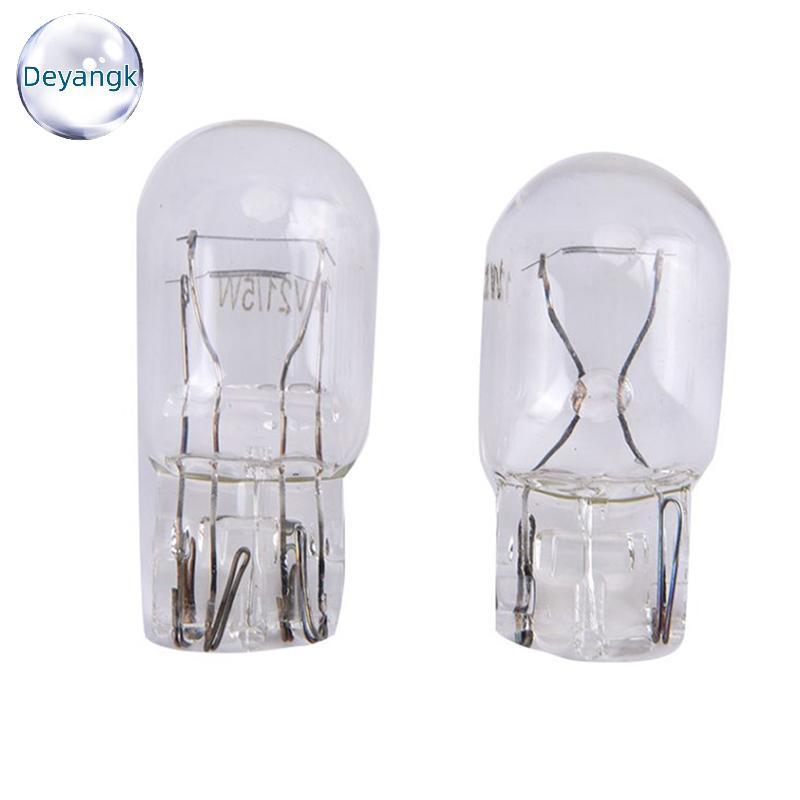 Deyangk 10pcs T20 W21/5W สัญญาณหลอดไฟฮาโลเจน 7440 7443Clear สีส้มกลางวันเปิดหยุดไฟท้ายเบรคหลอดไฟ DRL หลอดไฟ TH