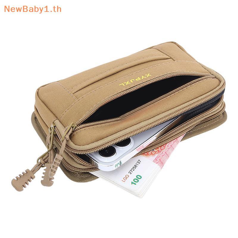 BABYONE ผู้ชายผ้าใบ腰包โทรศัพท์มือถือ เหรียญ เข็มขัดสี่เหลี่ยมเล็ก Multi-Compartment Fanny Pack