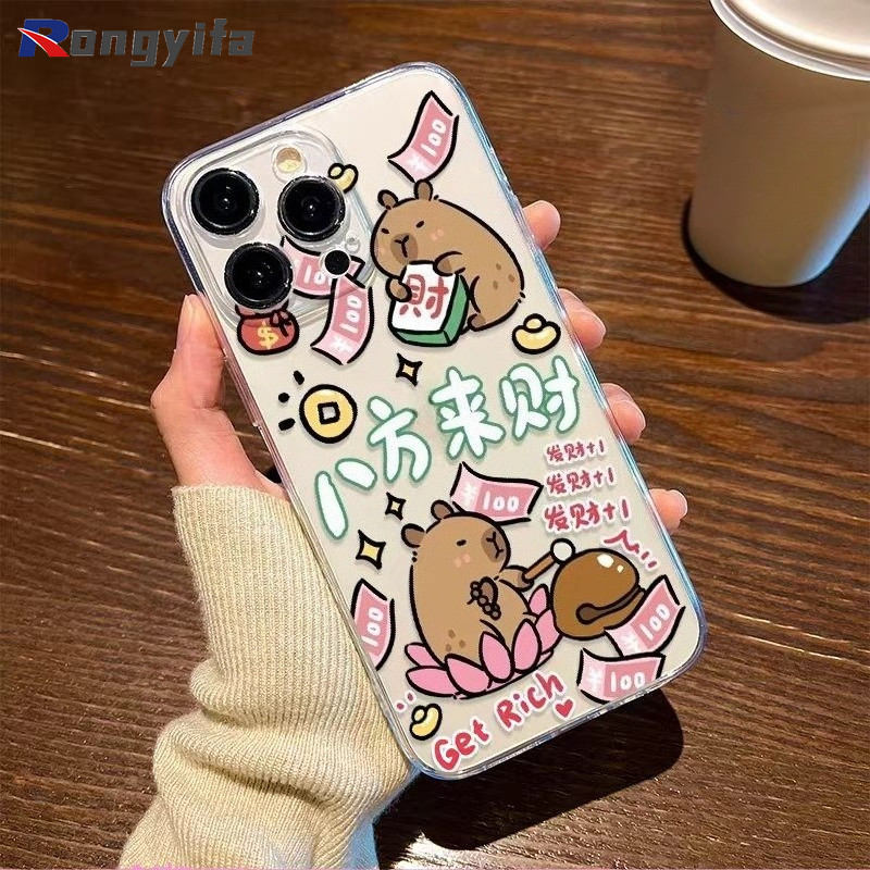 การ์ตูน Capybara เคสโทรศัพท์สําหรับ Huawei Nova Y91 Y90 Y72 Y70 Plus Y61 Y60 7i 7 Pro 6 SE 5T 5 5i P