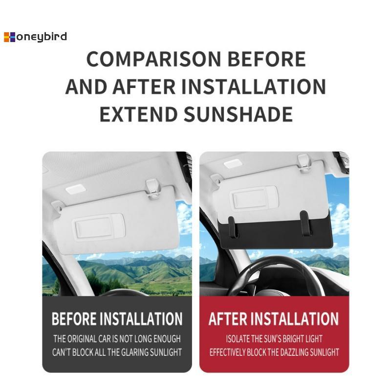 Honeybird 1 ชิ้นรถหน้าต่างแว่นตาและการ์ดจัดเก็บ Blocker Universal รถ Sun Visor Extender สามารถเก็บ S