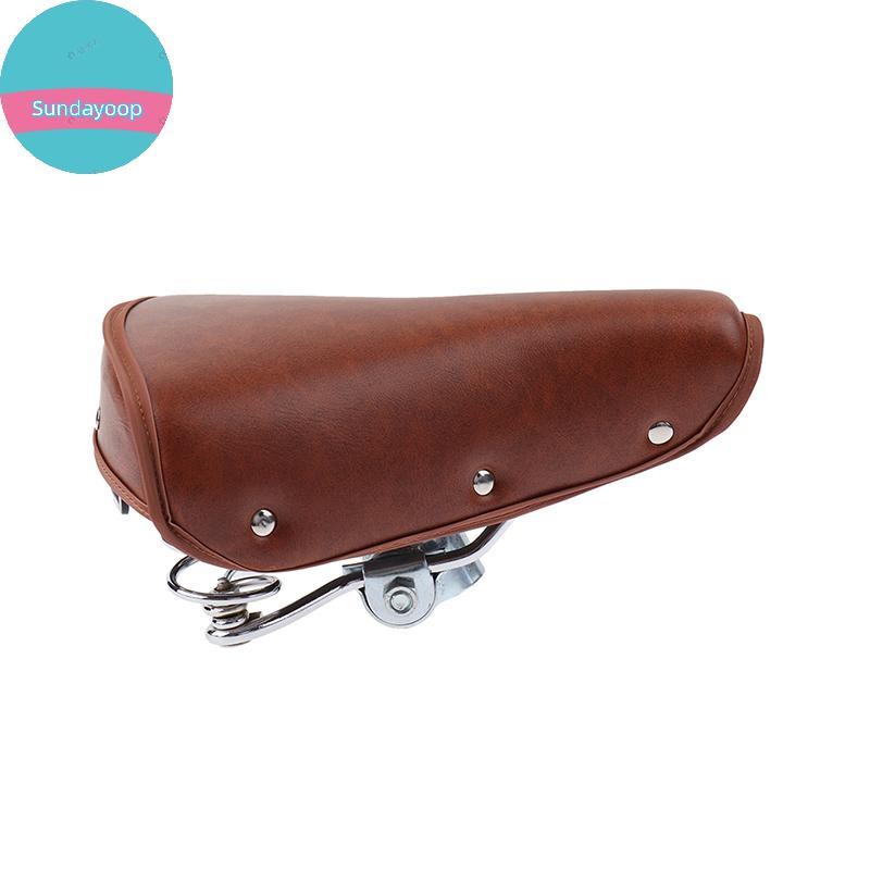 Sund Vintage Retro Bike Cycle Leather Seat Spring นั่งสบาย TH